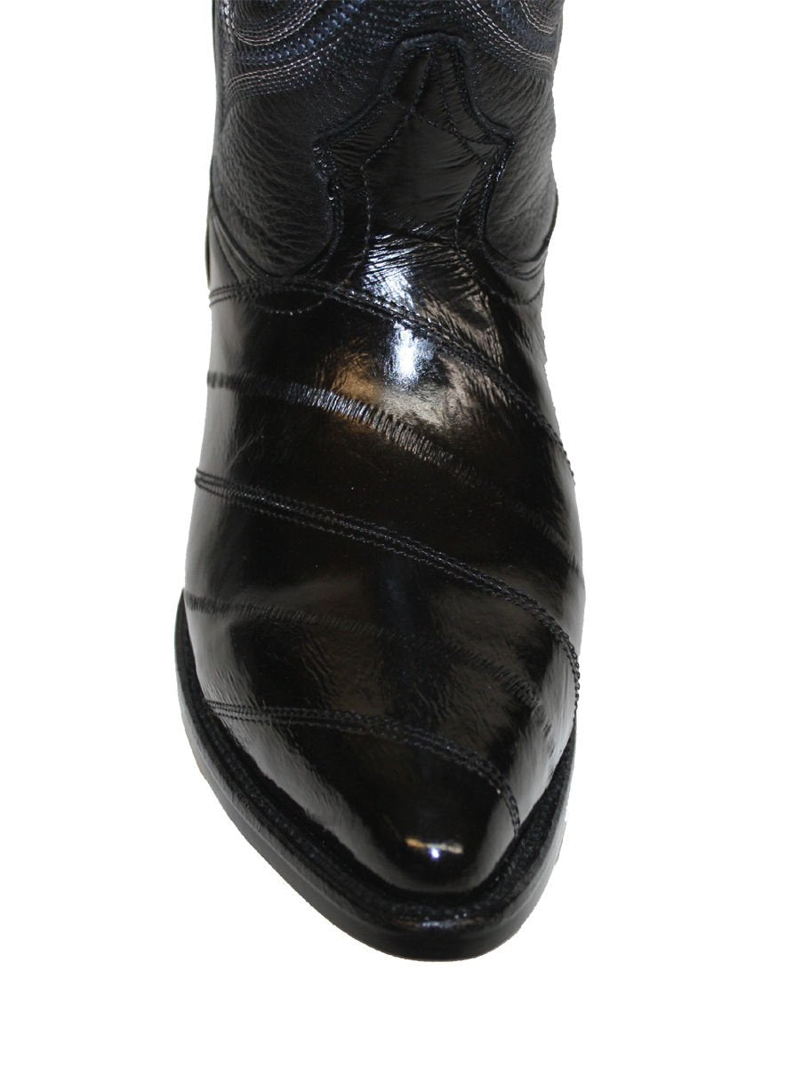 Men Genuine EEL Skin Cowboy Western j Toe Leather Boots