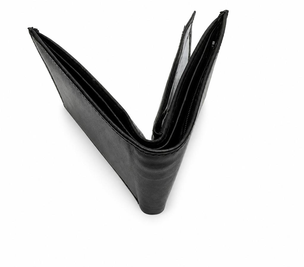 Men’s Genuine Leather Bifold Wallet with ID Window & Card Slots