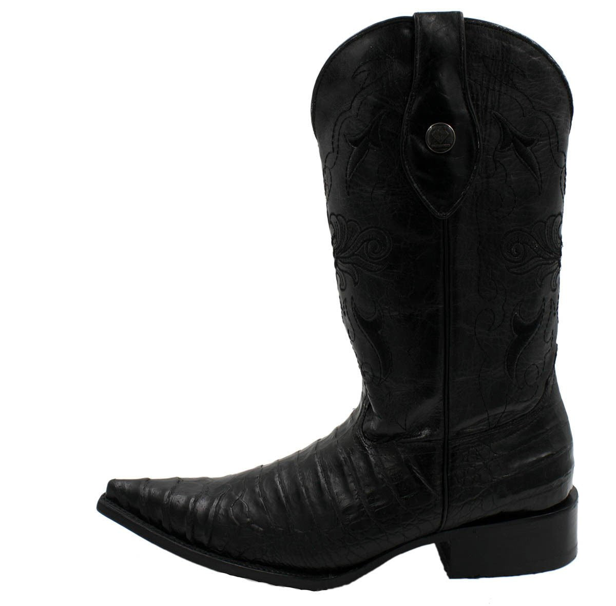 Dona Michi Men's Handcrafted Crocodile Alligator Belly Print Western Cowboy Boots