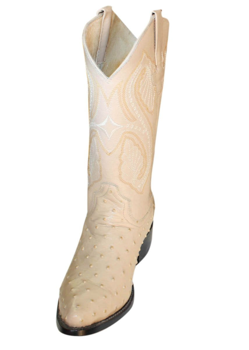 Ostrich Design Genuine Leather Handcrafted Cowboy Men Western Boots