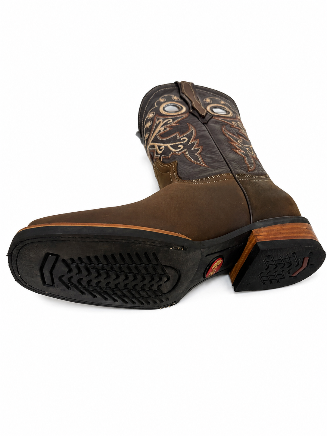 Men’s Handcrafted Genuine Cowhide Leather Rodeo Western Cowboy Boots – Brown