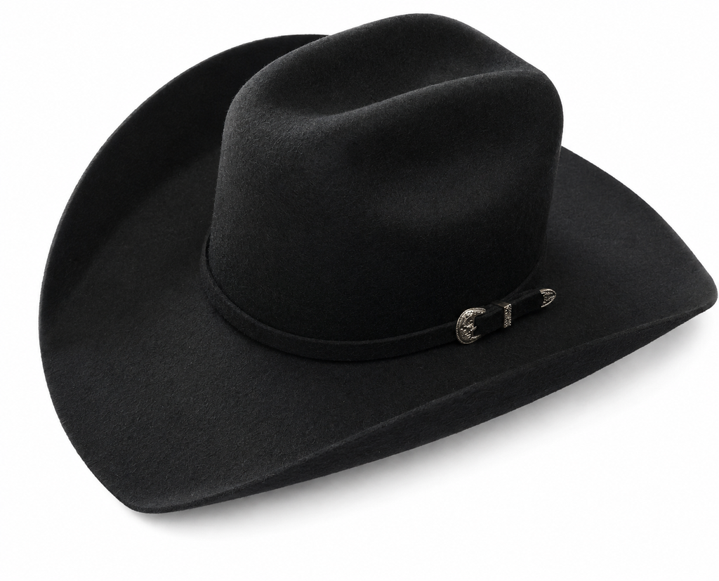Men’s 25X Black Felt Cowboy Hat – Made in Mexico Western Ranch Hat