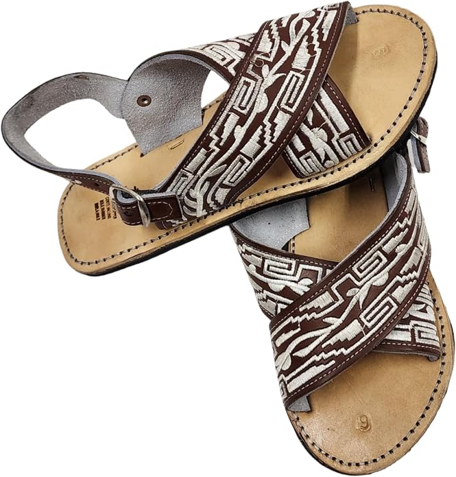 Men’s Genuine Leather Mexican Huarache Sandals – Cross-Strap Sandal