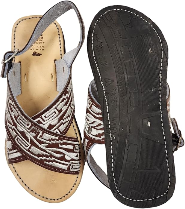 Men’s Genuine Leather Mexican Huarache Sandals – Cross-Strap Sandal