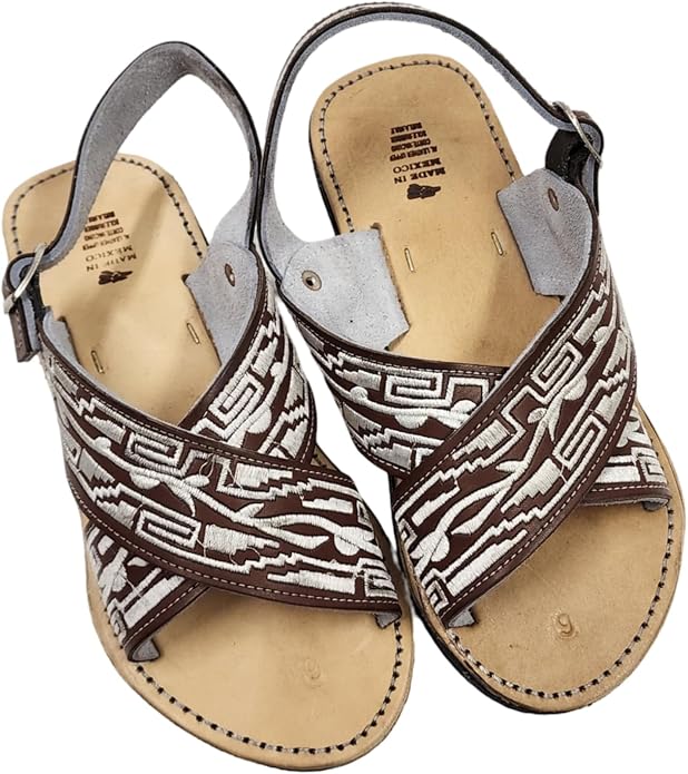 Men’s Genuine Leather Mexican Huarache Sandals – Cross-Strap Sandal