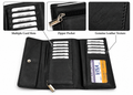 Women’s Genuine Leather Black Long Wallet