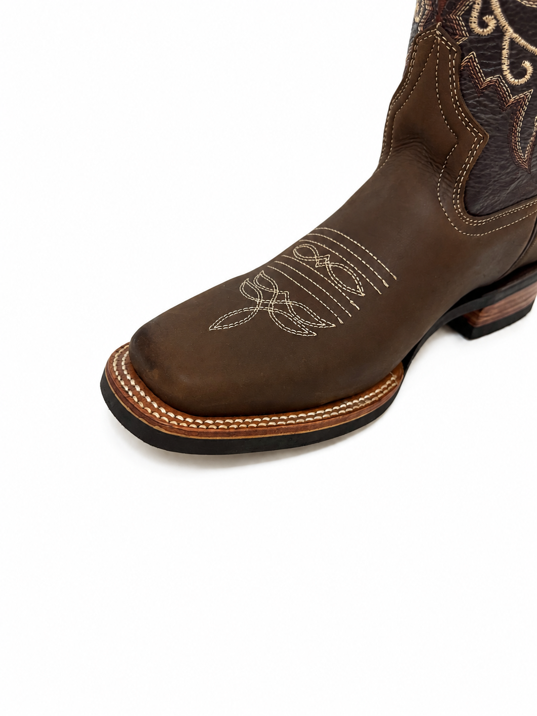 Men’s Handcrafted Genuine Cowhide Leather Rodeo Western Cowboy Boots – Brown