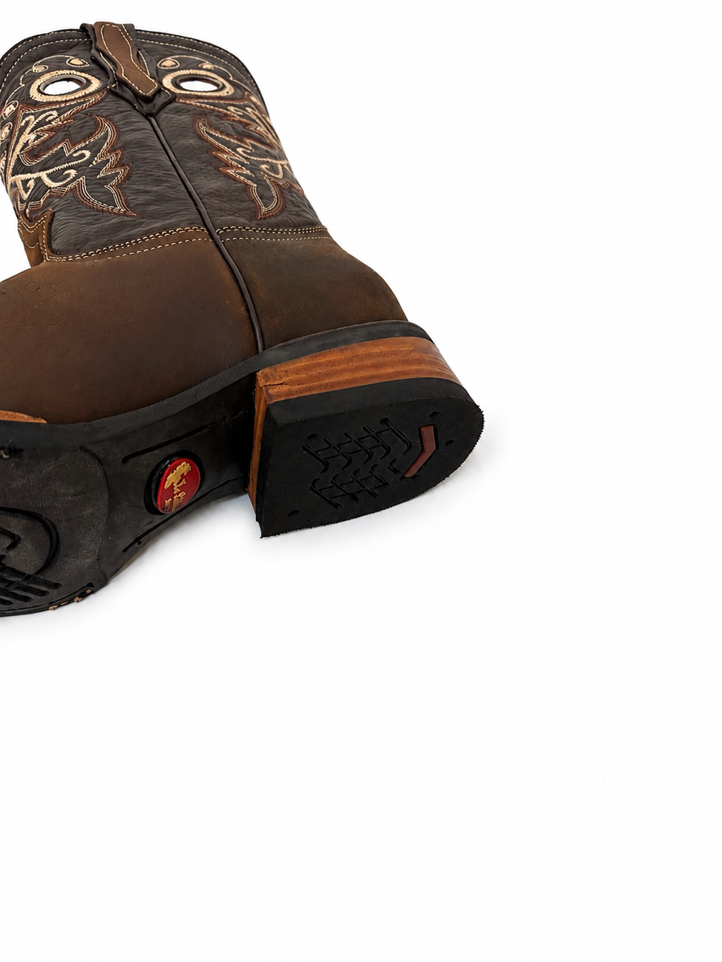 Men’s Handcrafted Genuine Cowhide Leather Rodeo Western Cowboy Boots – Brown