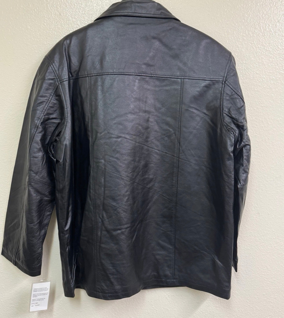 Men’s Black Genuine Leather Four-Button Jacket