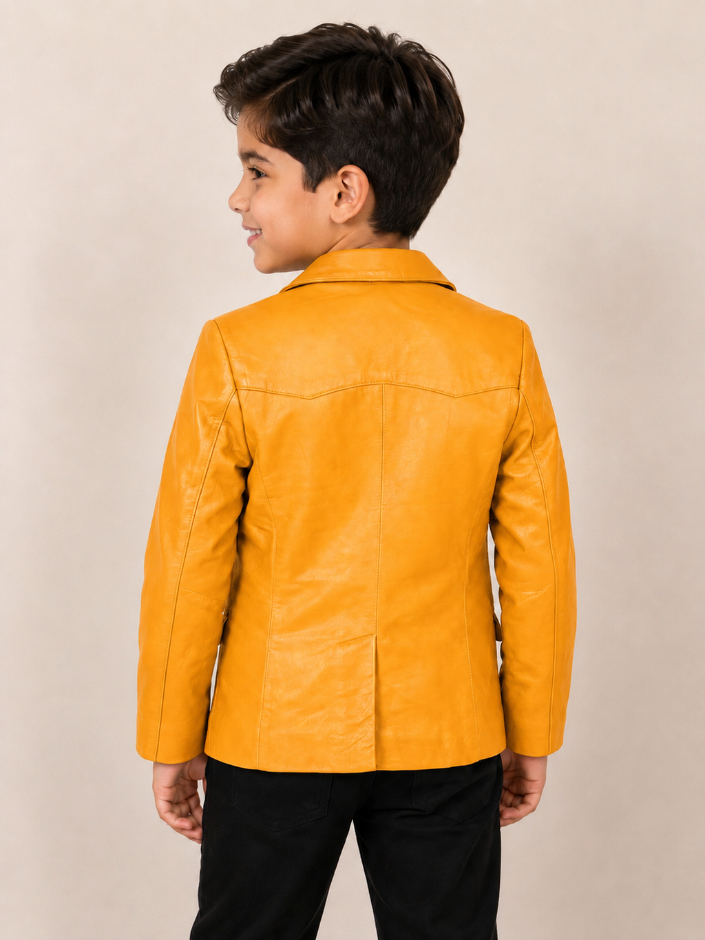 Kids Genuine Lambskin Leather Blazer – Mango
