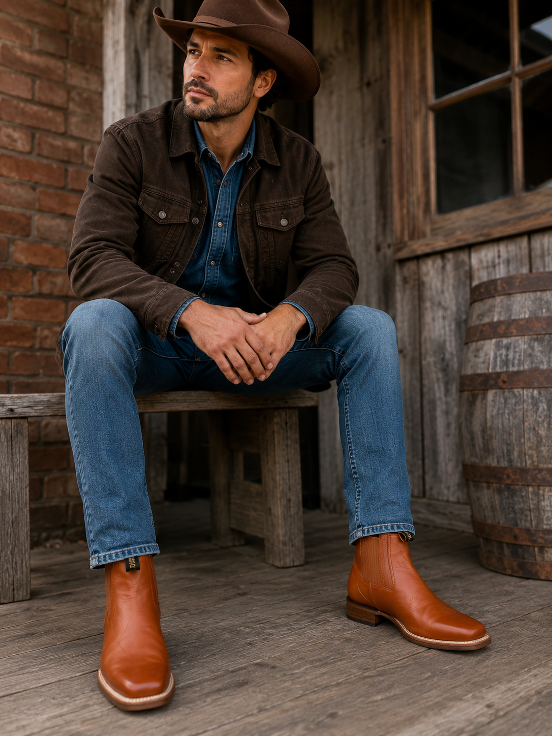 Men’s Genuine Leather Ankle Boots – Atanado Miel