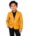Kids Genuine Lambskin Leather Blazer – Mango