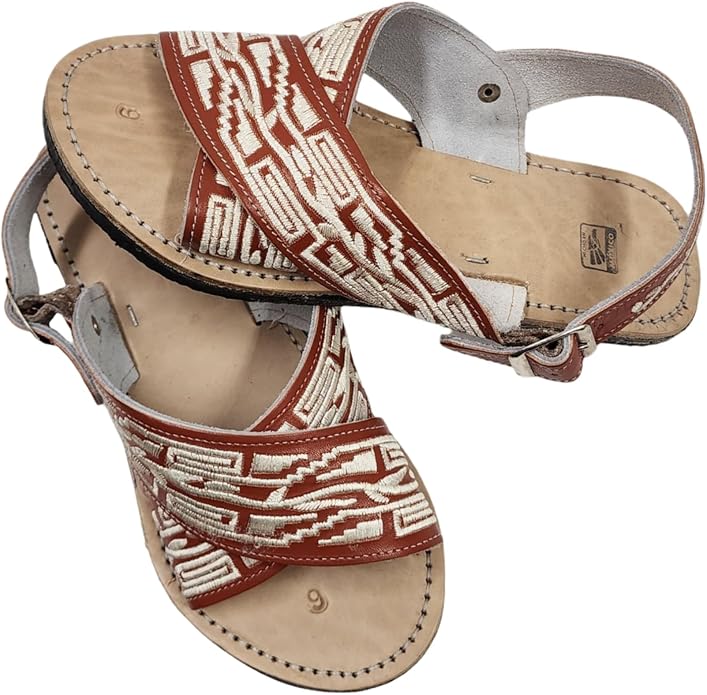 Men’s Genuine Leather Mexican Huarache Sandals – Cross-Strap Sandal