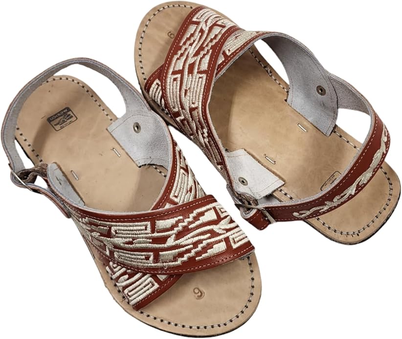 Men’s Genuine Leather Mexican Huarache Sandals – Cross-Strap Sandal