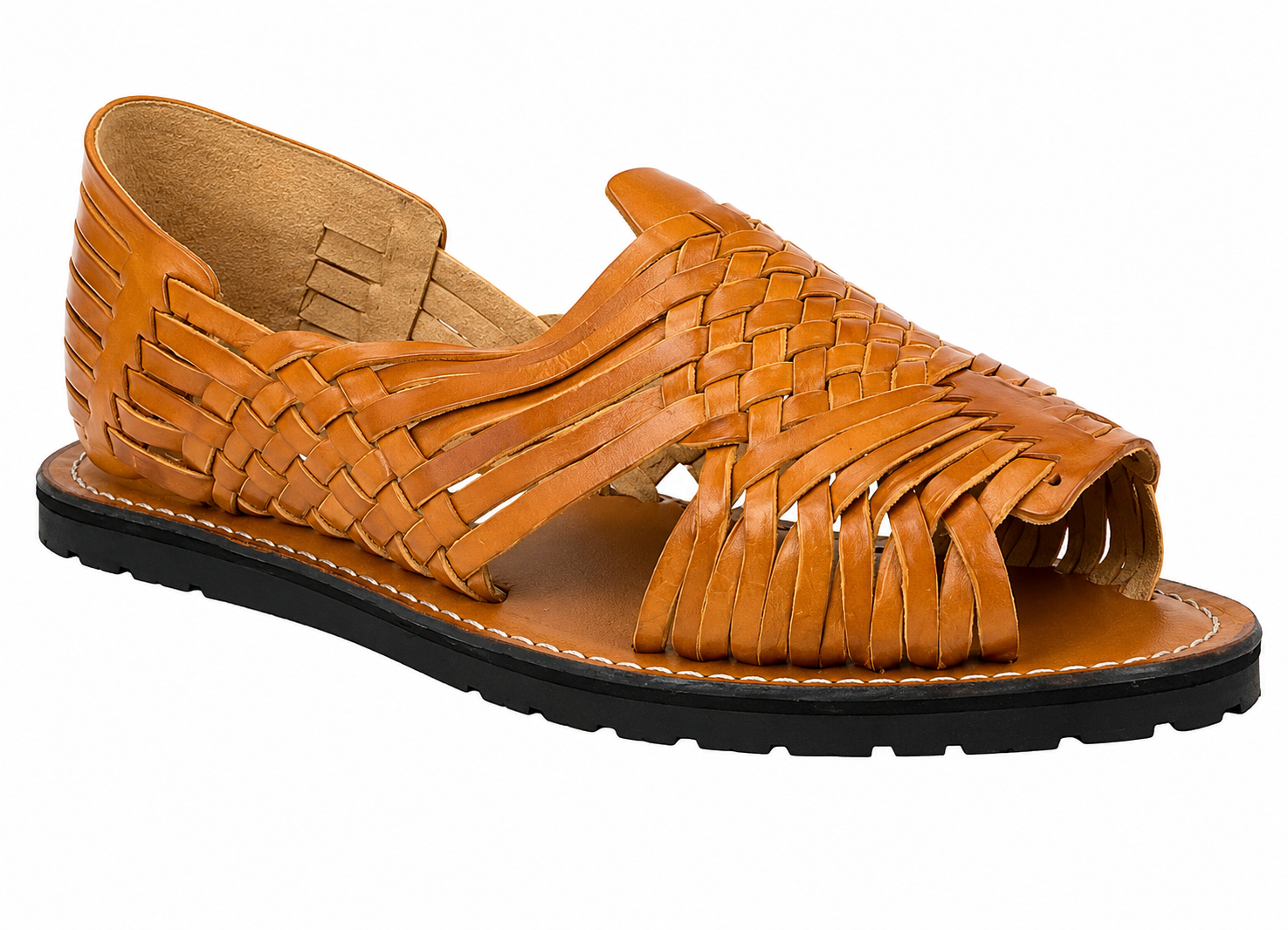 Women's Genuine Authentic Mexican Huarache Sandals Handwoven Leather with Rubber