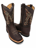Men’s Genuine Leather Rodeo Cowboy Boots – Western Embroidered Ranch Boots