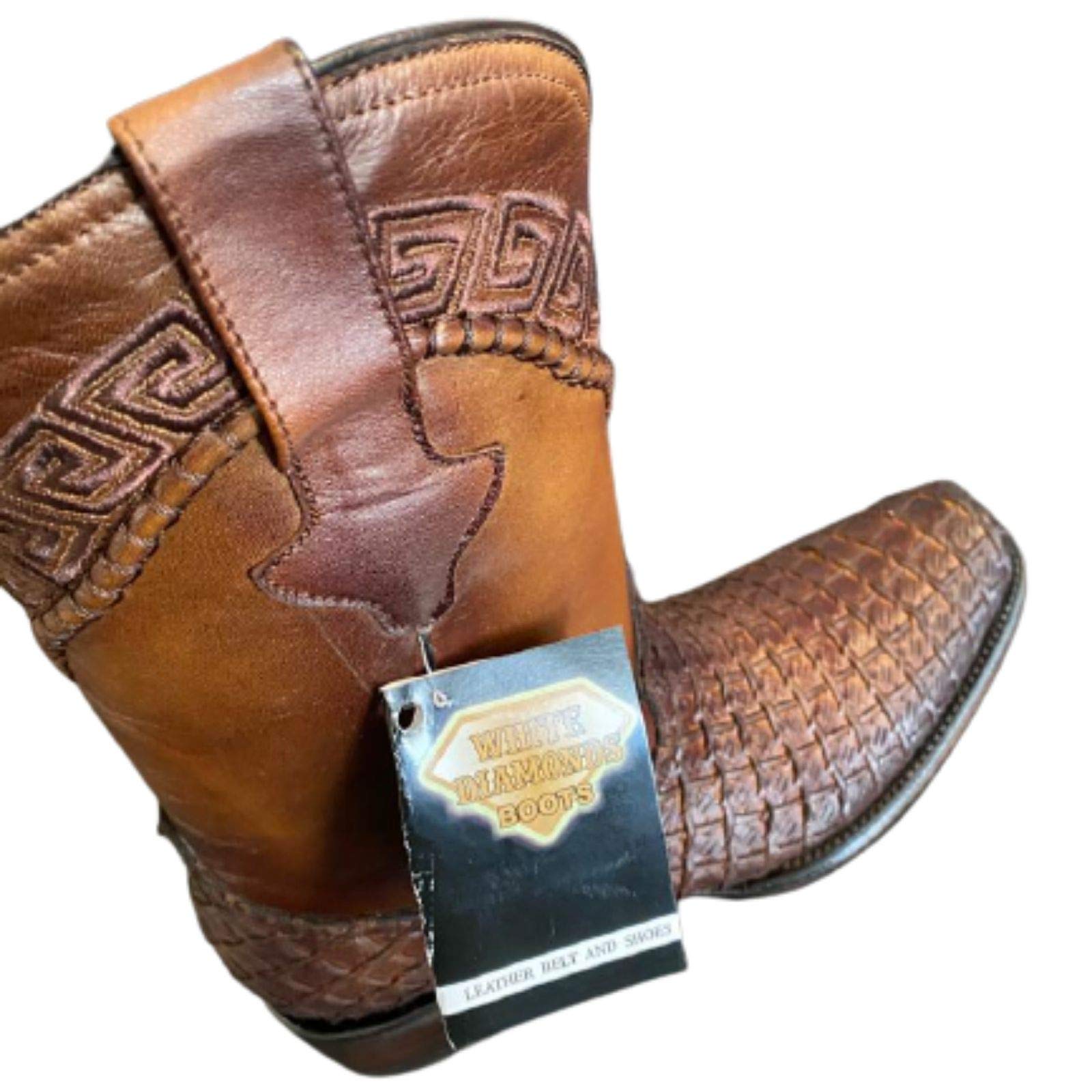 Dona Michi Men's Wild West Caiman Hornbeck 3x Toe Black Boots Handcrafted