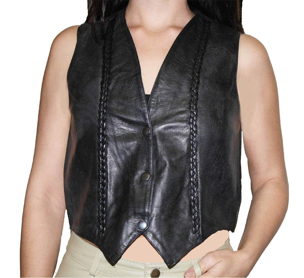 Women Genuine Lamb Leather Nice fit Vest