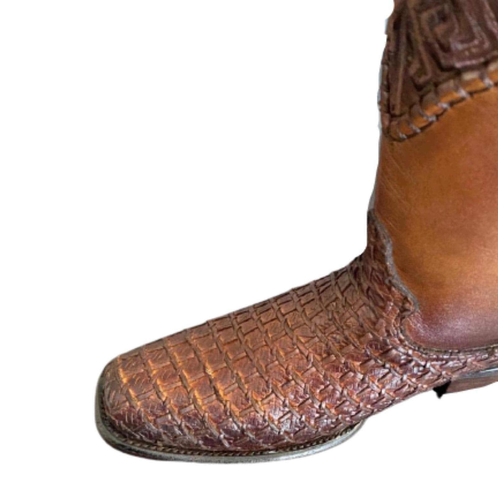 Dona Michi Men's Wild West Caiman Hornbeck 3x Toe Black Boots Handcrafted