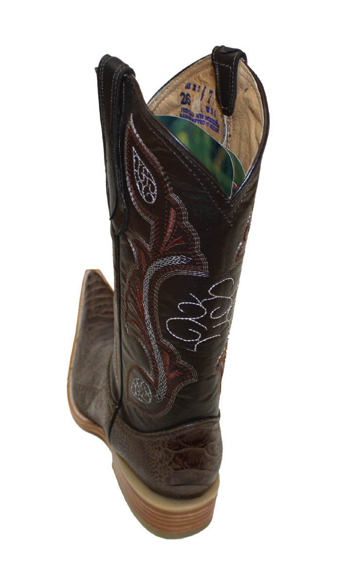 Cowboy Genuine Leather Ostrich Leg Print Cowboy Handmade Luxury Boots