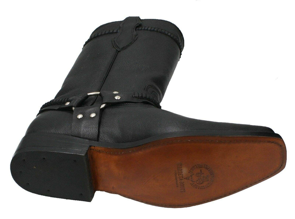 Dona Michi Men's Genuine Cowhide Leather Motorcycle Boots Handmade