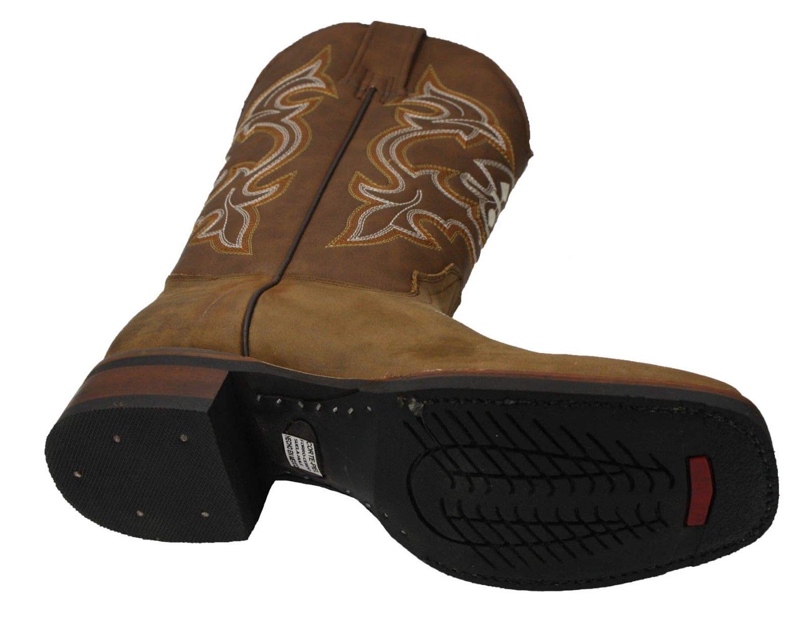 Men Genuine Cowhide Leather Cowboy Rodeo Western Boots