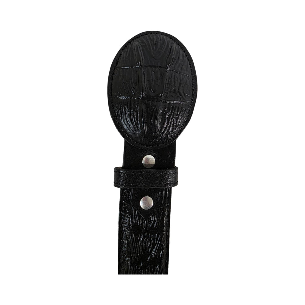 Bonus HEAVY DUTY COW HIDE EMBOSSED CROCODILE ALLIGATOR DESIGN LEATHER BELT CINTO VAQUERO HECHO EN MEXICO