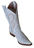 Dona Michi Cowboy boot's Crocodile Back Cut White Cowboy Handmade Luxury Boots