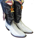 Men's Los Altos Genuine Cobra Snake Belly Snip Toe Natural Western Cowboy Boot