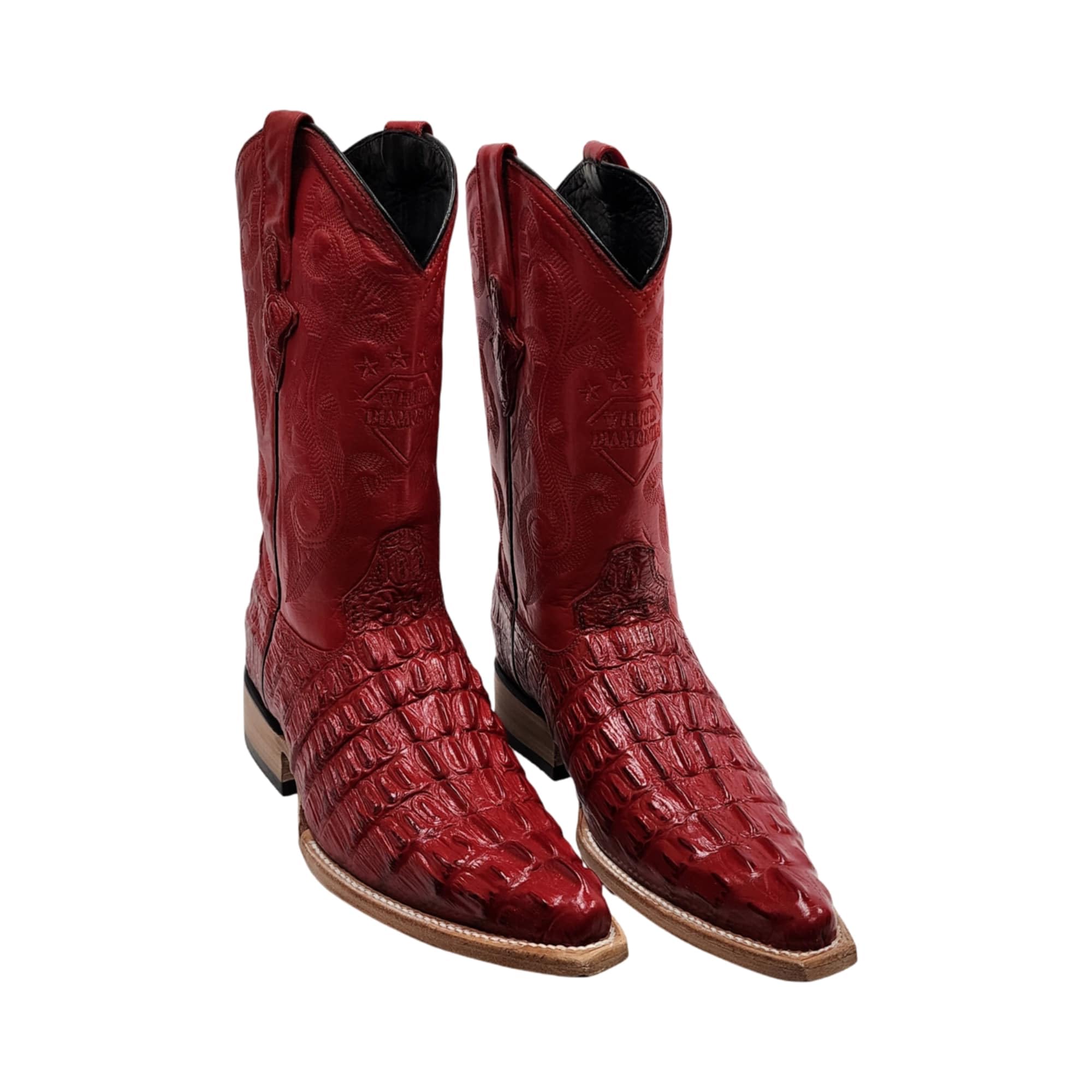 Dona Michi Men's Genuine Cowhide Crocodile Print 3X Toe Cowboy Western Boots