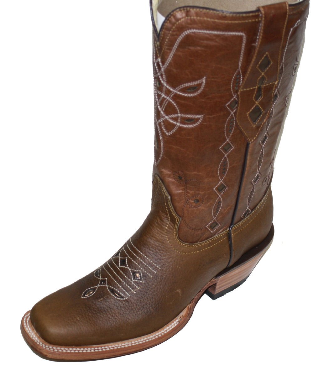 Cowgirl Western Lazer Cut Cow Hide Genuine Leather Boots