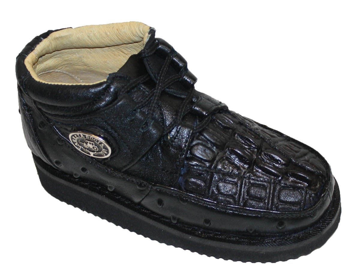New Mens Embossed Crocodile/Ostrich Tenni Shoe Soft Sole