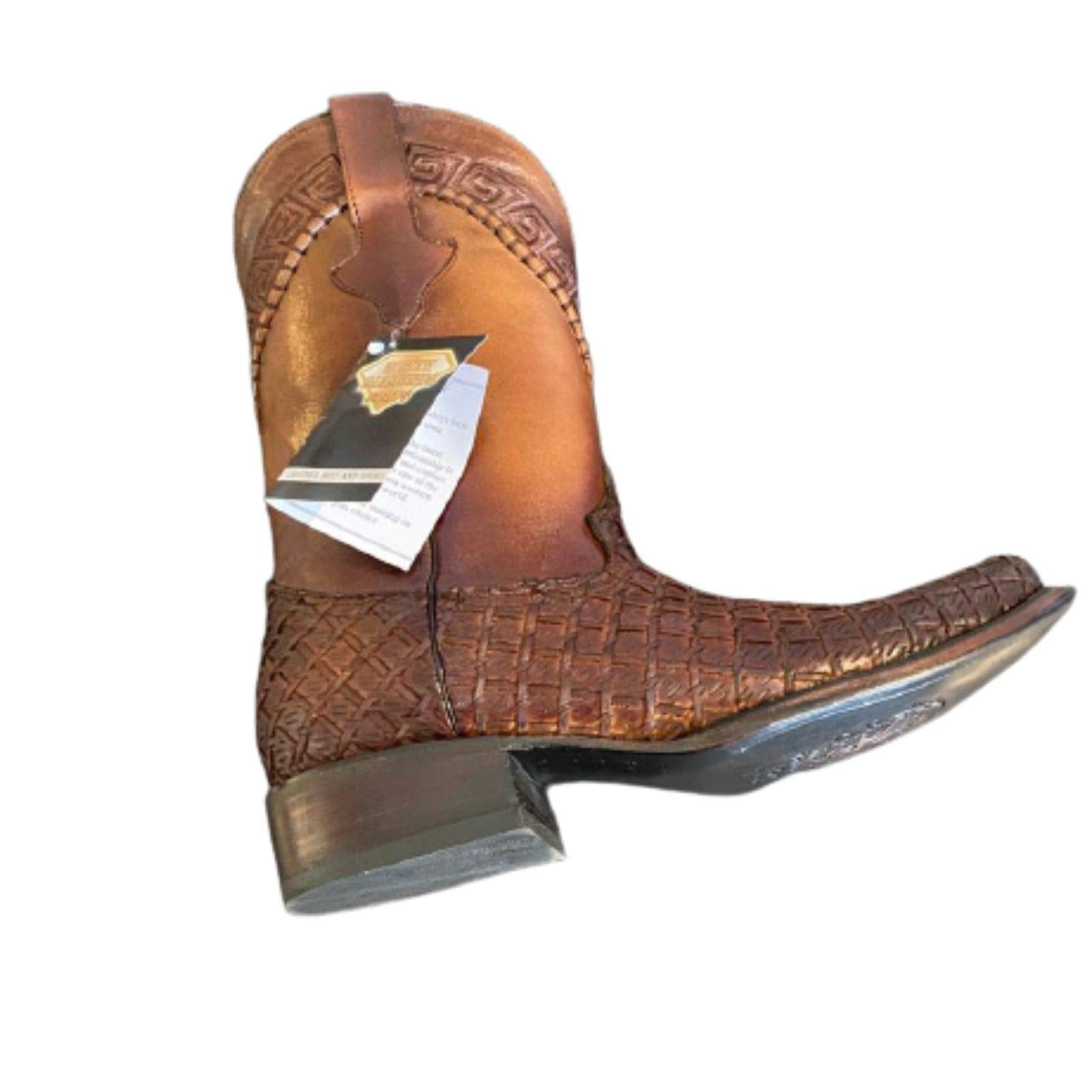 Dona Michi Men's Wild West Caiman Hornbeck 3x Toe Black Boots Handcrafted