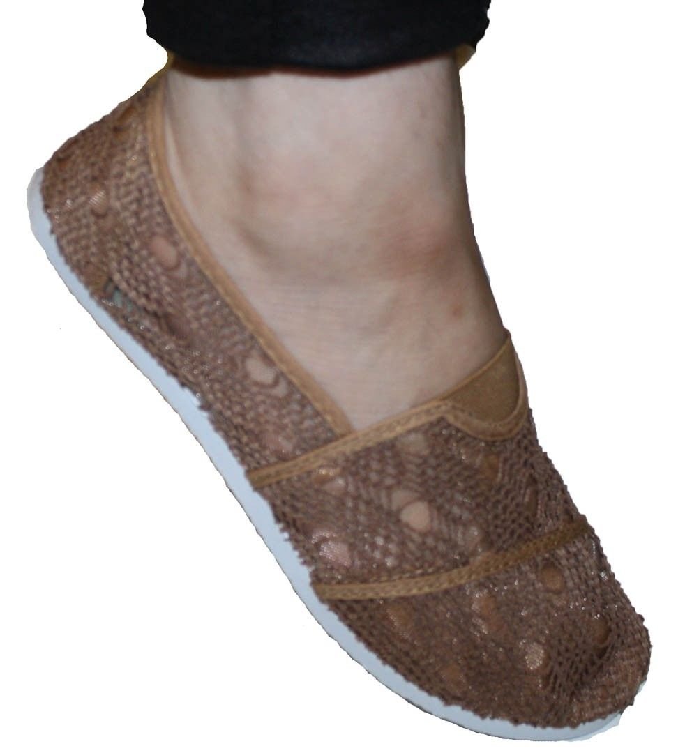 Lady's Casual Canvas Mesh Breathable Slip Lightweight Comfy Shoes