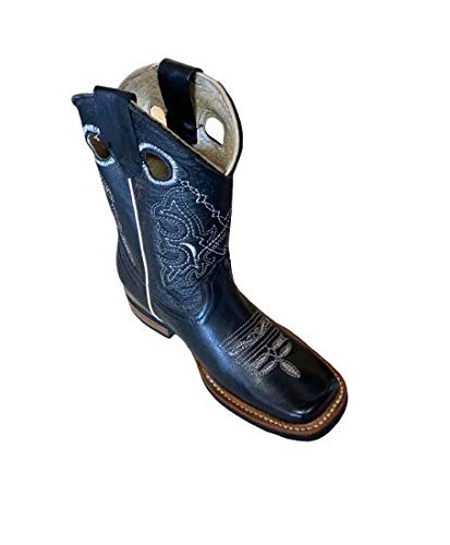 Dona Michi Kids Genuine Cowhide Leather Western Cowboy Rodeo Square Toe Handmade Bota