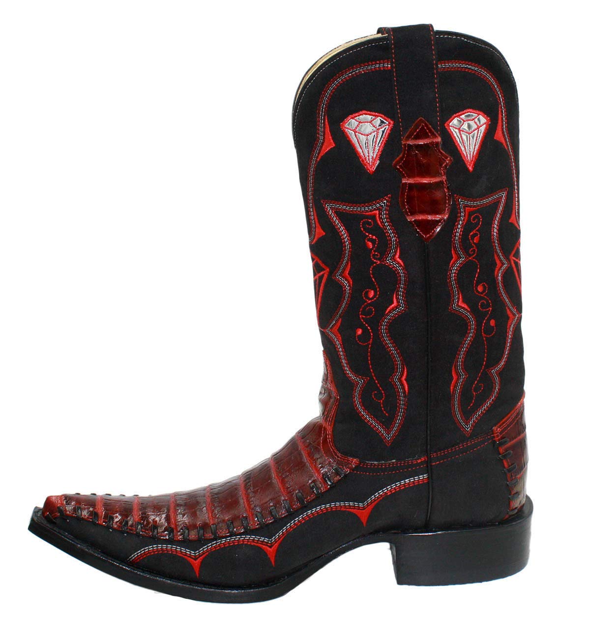 Men's Genuine Leather Crocodile Print 3X Cowboy Boots Handmade