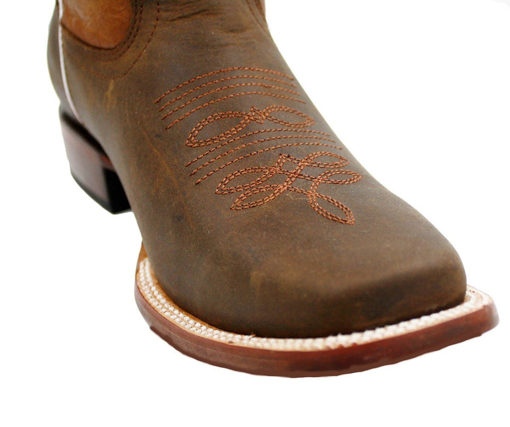 New Handmade Mens Cow Boy Unique Style Western Boots Leather Sole