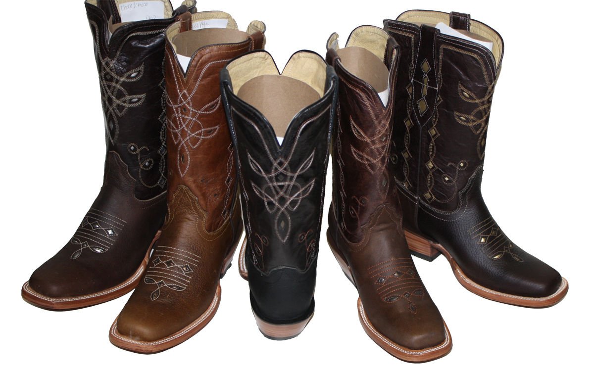 Cowgirl Western Lazer Cut Cow Hide Genuine Leather Boots