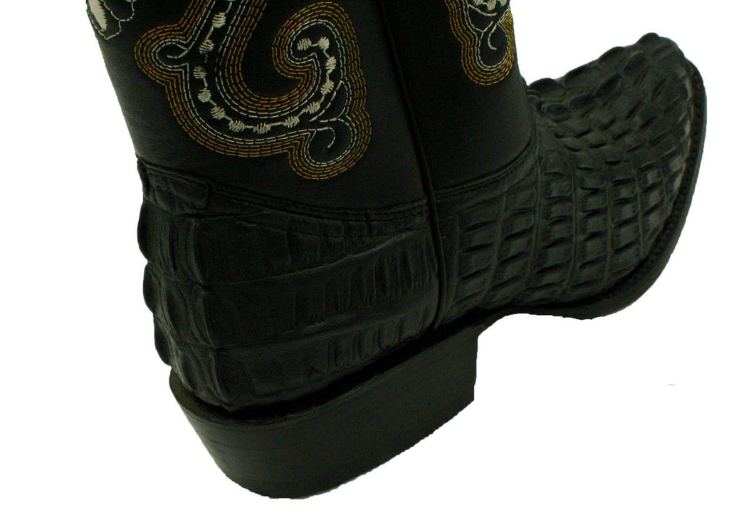 Men Genuine Cowhide Crocodile Print Leather Western Boots
