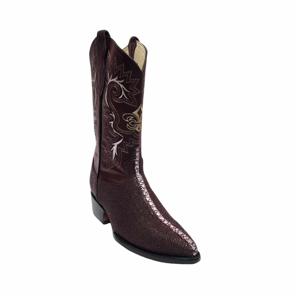 Dona Michi Men's Western Cowboy Exotic Stingray Print Leather Pointy Toe Boots Bota Vaquera Mantarraya Rodeo Puntal