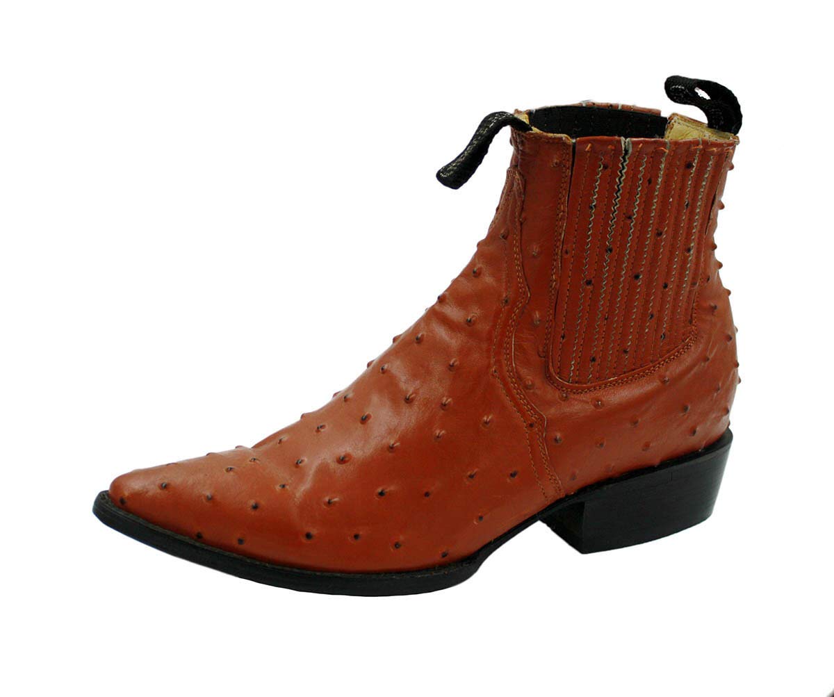 Dona Michi Men's Assorted Colors Leather Ostrich Print Cowboy Boots Style 1000 Ostrich