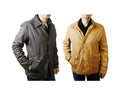 Dona Michi Men Genuine Lamb Washable Leather Long Coat Jacket Handcrafted