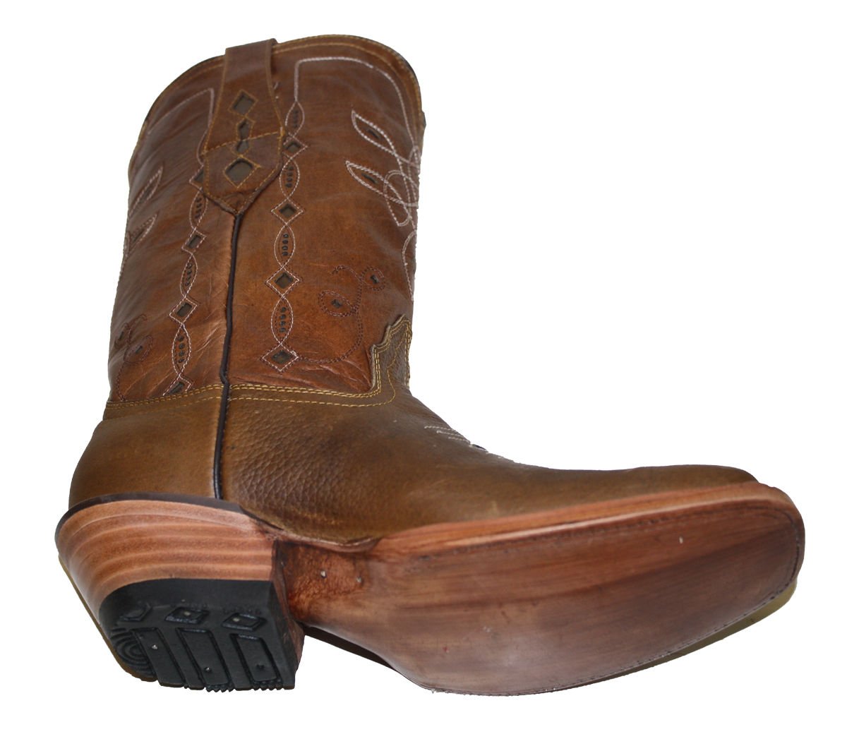Cowgirl Western Lazer Cut Cow Hide Genuine Leather Boots