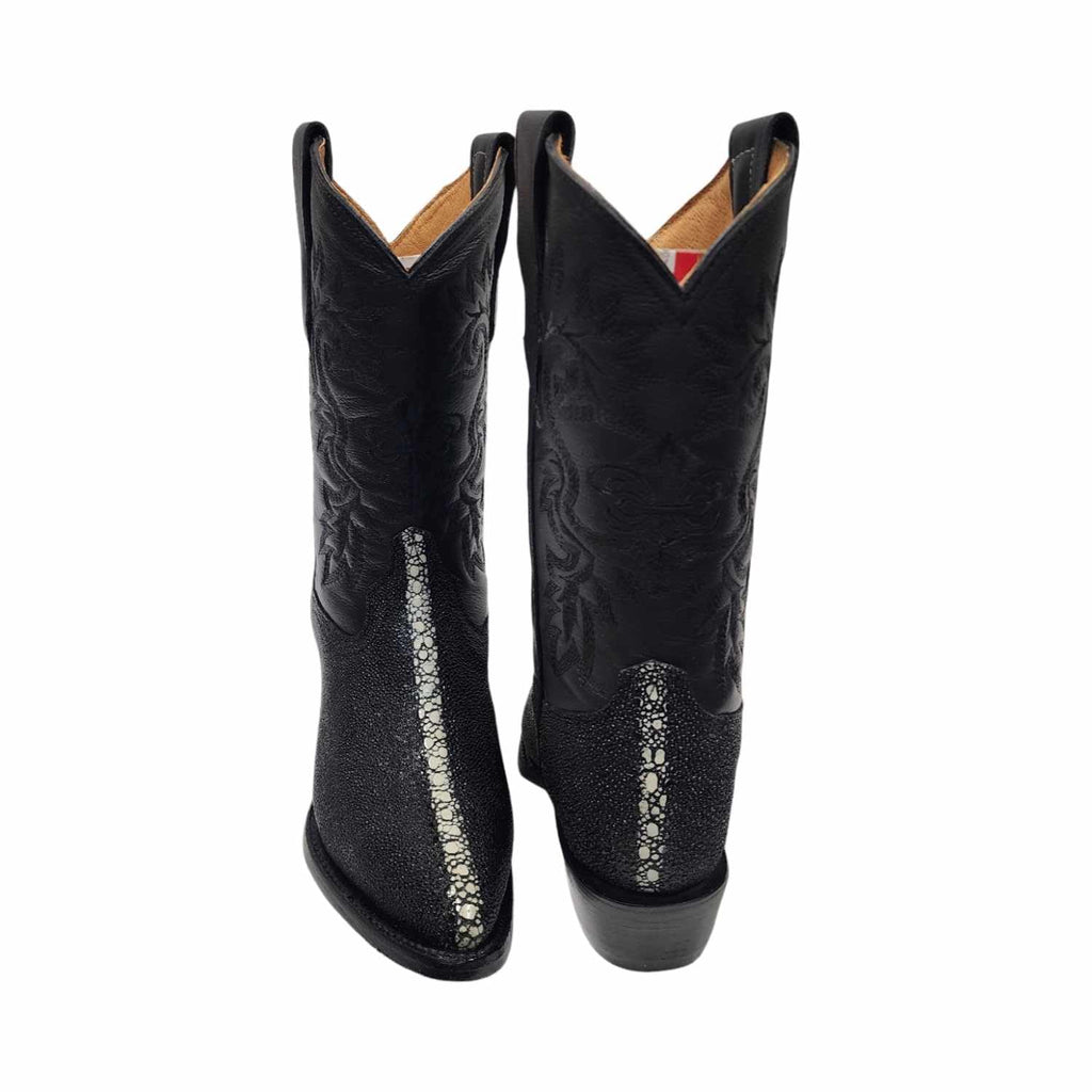 Dona Michi Men's Western Cowboy Exotic Stingray Print Leather Pointy Toe Boots Bota Vaquera Mantarraya Rodeo Puntal