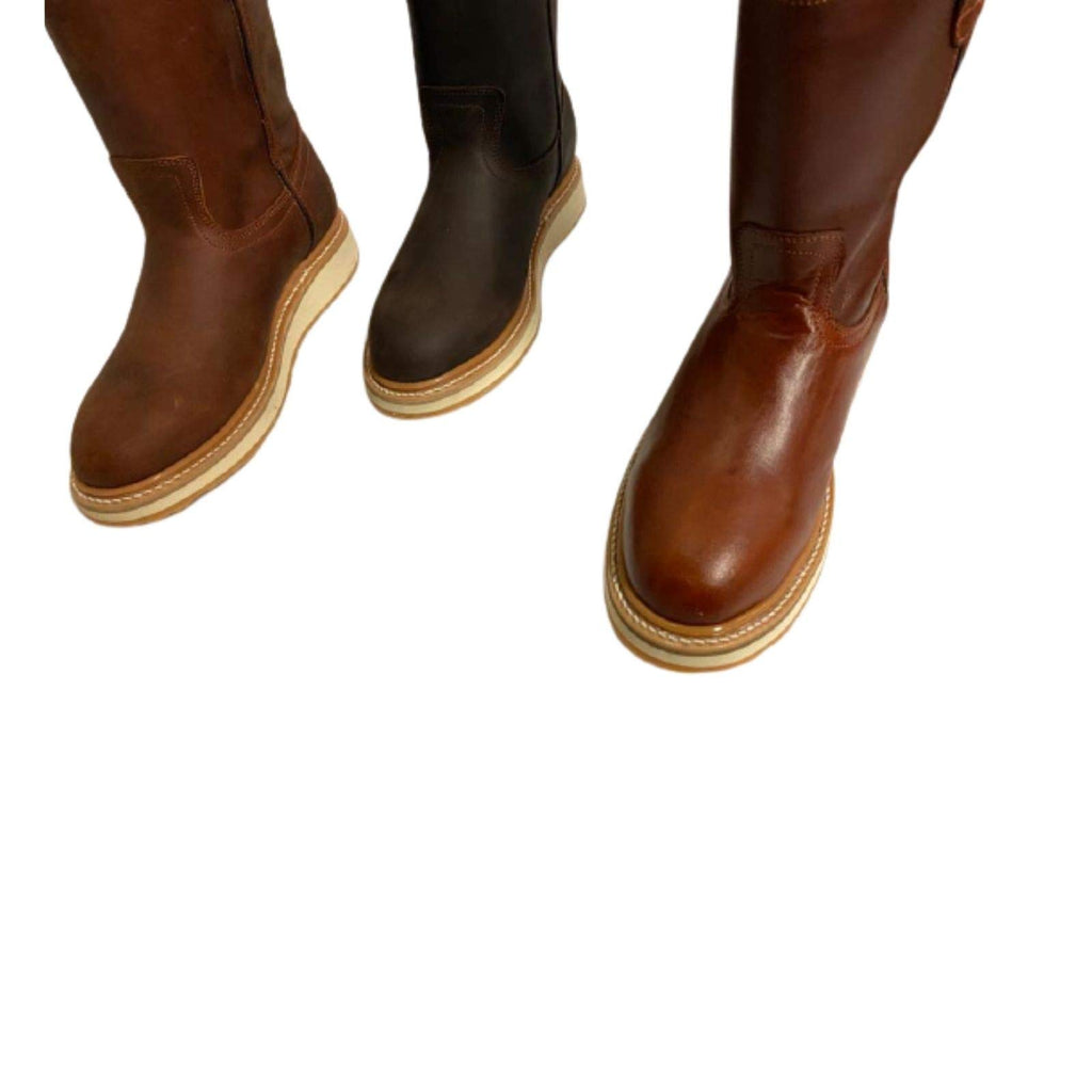 Dona Michi Men Genuine Cowhide Work Boots Non Slipper Rubber Sole Handcrafted