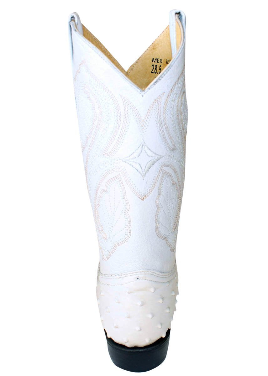 Ostrich Design Genuine Leather Handcrafted Cowboy Men Western Boots
