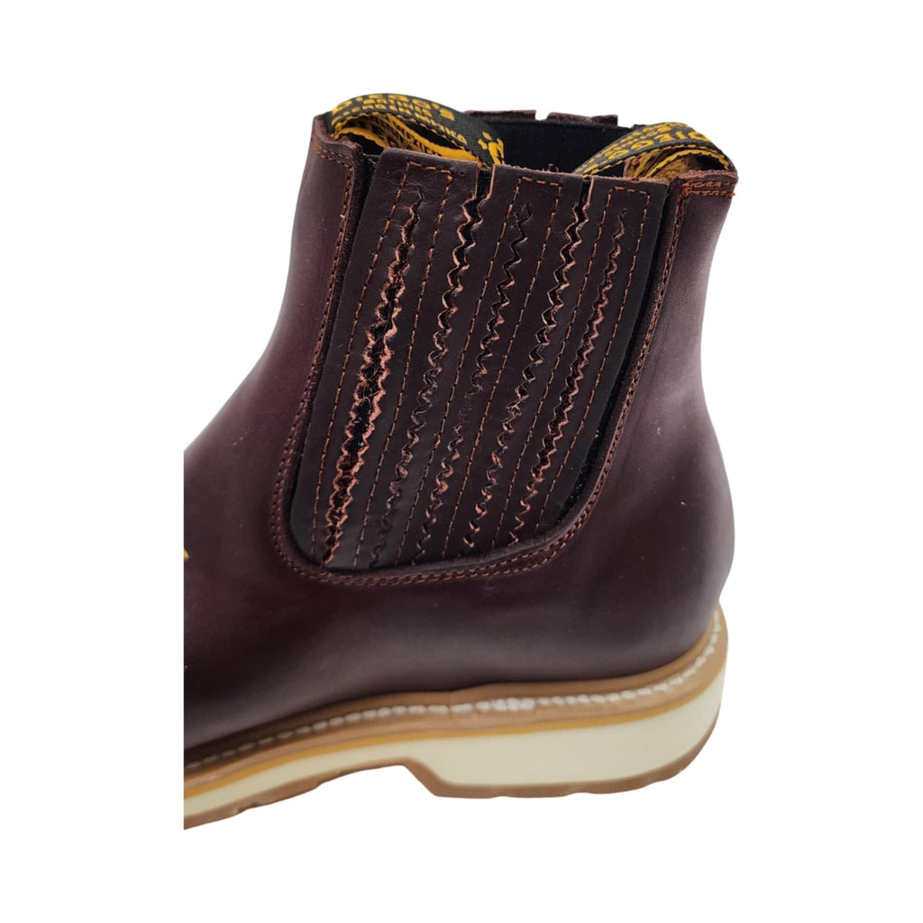 Botines de Trabajo Men's Genuine Cowhide Leather Short Ankle Western Work Boots with Wolverine Sole