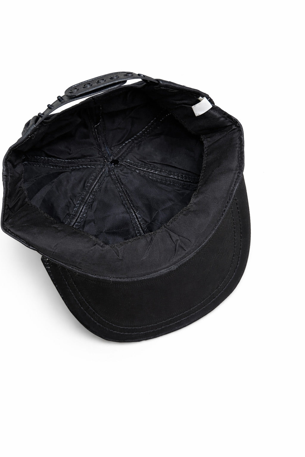 Black Genuine Leather Baseball Cap Hat, Mens, Womans, Adjustable