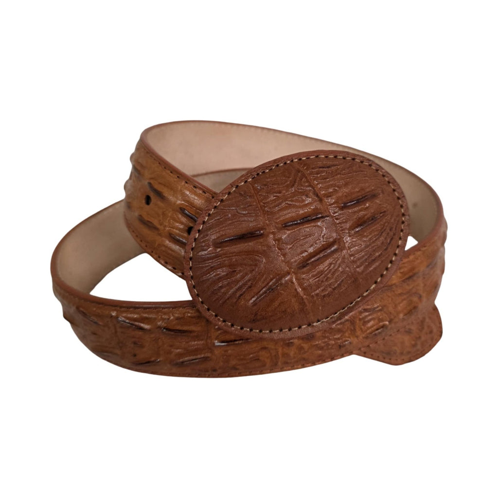 Genuine Cowhide Crocodile Print (Imitation) Leather Cowboy Belt Handcrafted