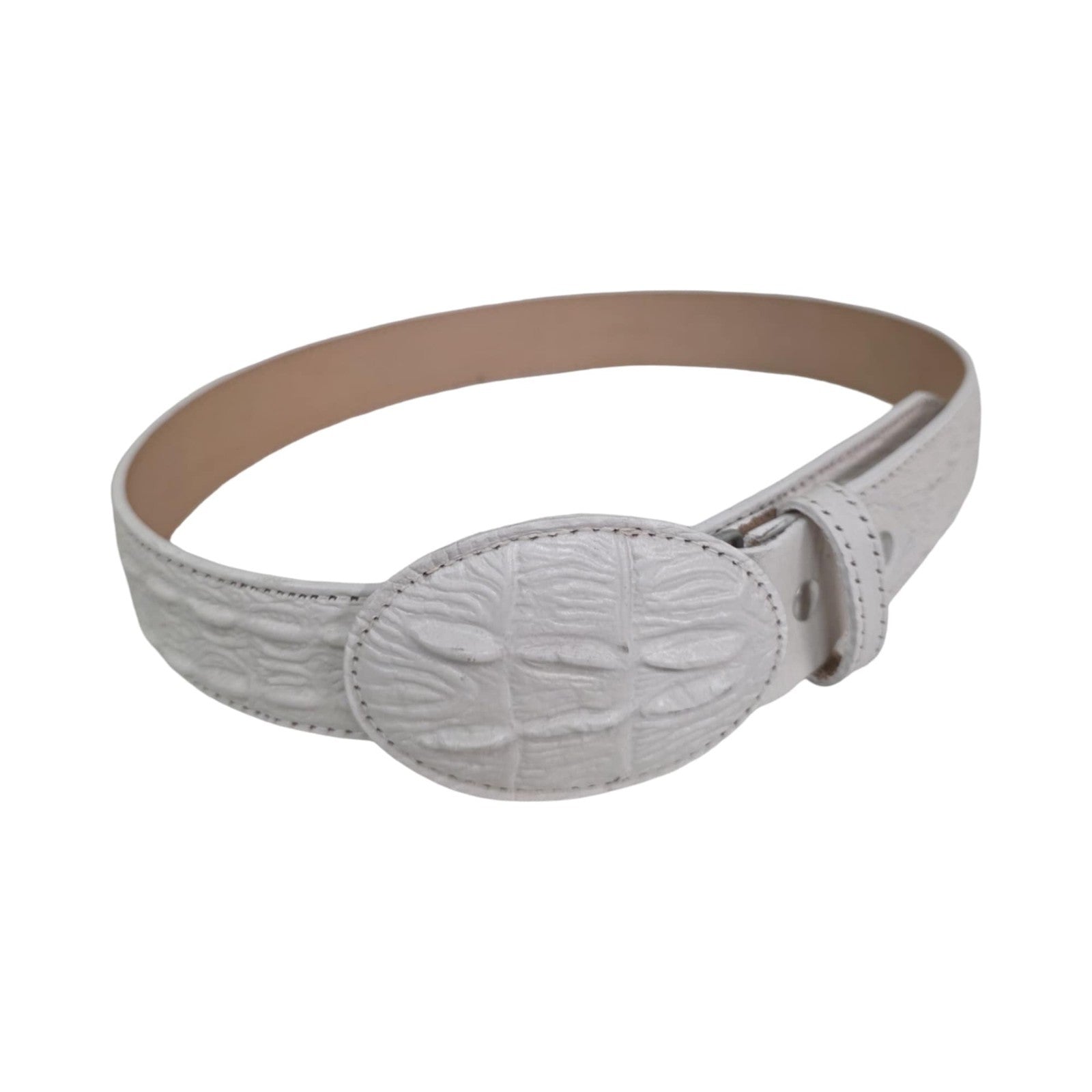 Genuine Cowhide Crocodile Print (Imitation) Leather Cowboy Belt Handcrafted
